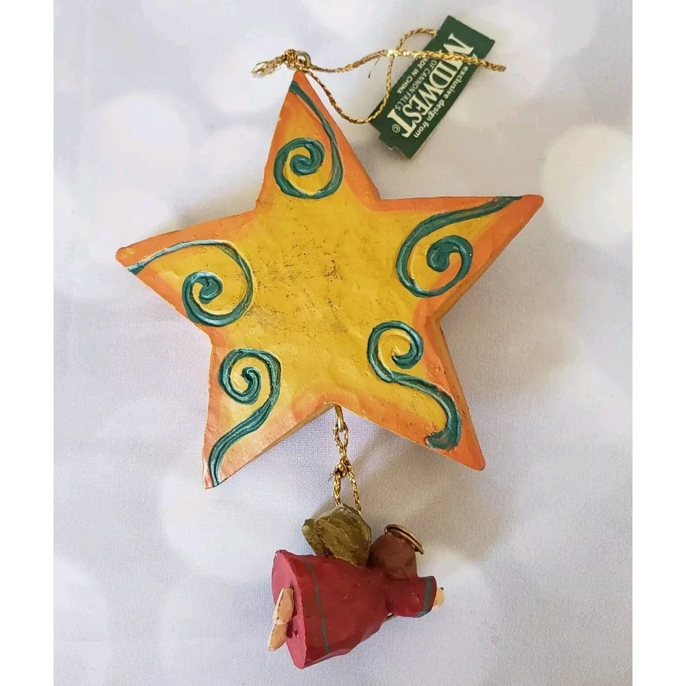 Wish Upon A Star Christmas Ornament Star Angel Midwest Country Decor - Picture 2 of 6